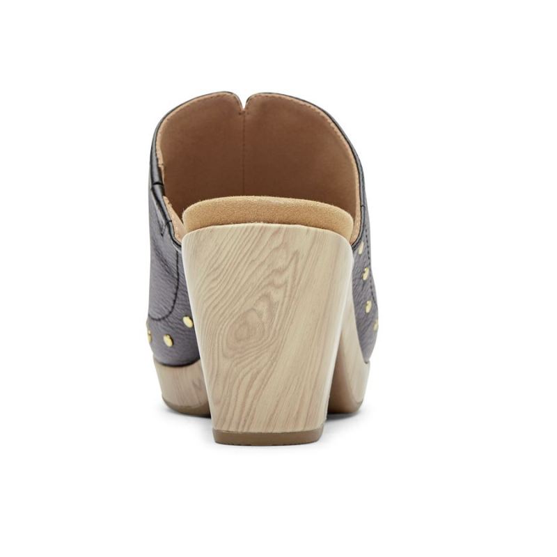 SANDÁLIA ROCKPORT VIVIANNE SLIDE FEMININA - PRETA COM TACHAS