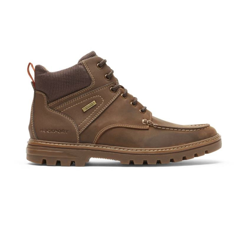 BOTA MOC-TOE MASCULINA ROCKPORT - IMPERMEÁVEL - NOVO BEGECOURO/CAMURÇA