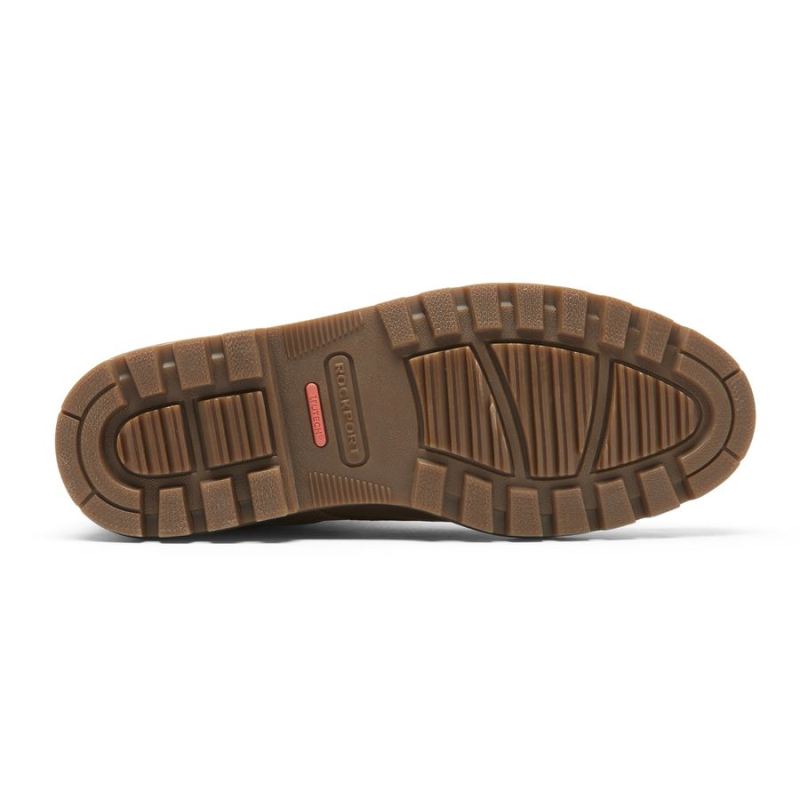BOTA MOC-TOE MASCULINA ROCKPORT - IMPERMEÁVEL - NOVO BEGECOURO/CAMURÇA