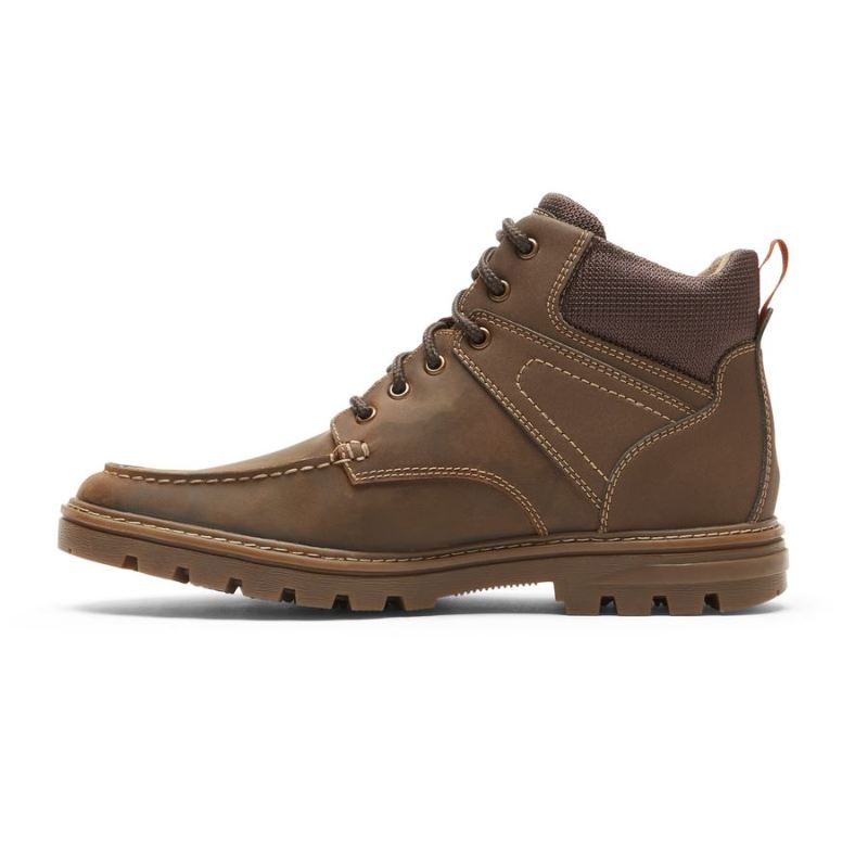 BOTA MOC-TOE MASCULINA ROCKPORT - IMPERMEÁVEL - NOVO BEGECOURO/CAMURÇA