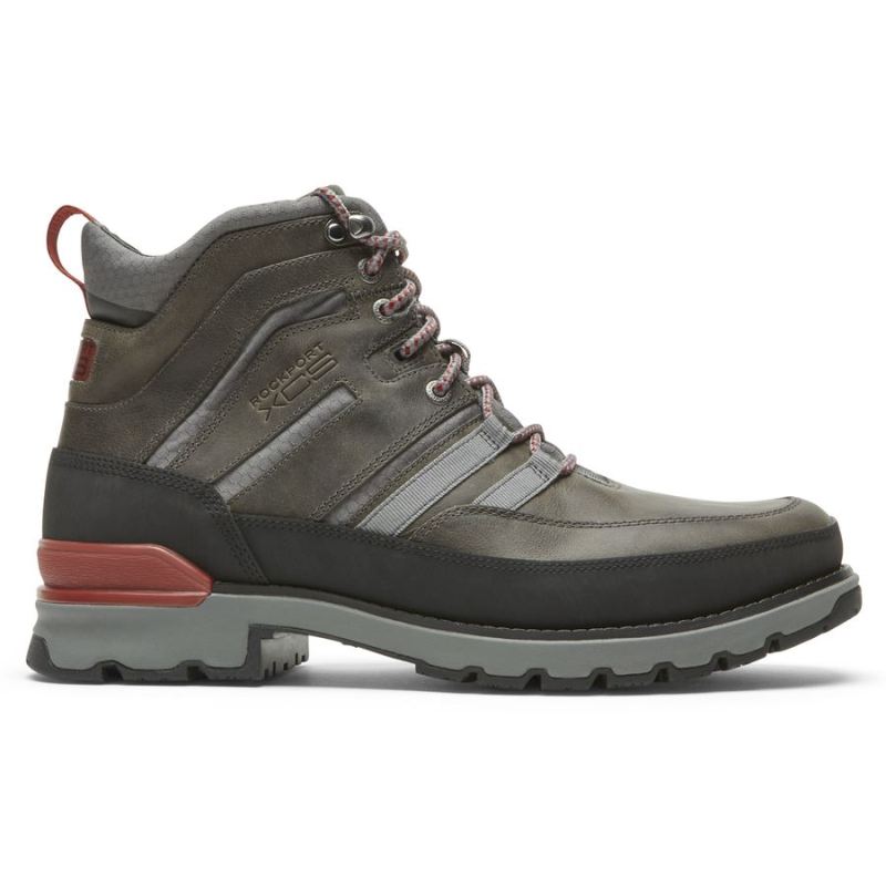 BOTA ROCKPORT MASCULINA TOTAL MOTION TREK MODERN - IMPERMEÁVEL - CINZA AÇO