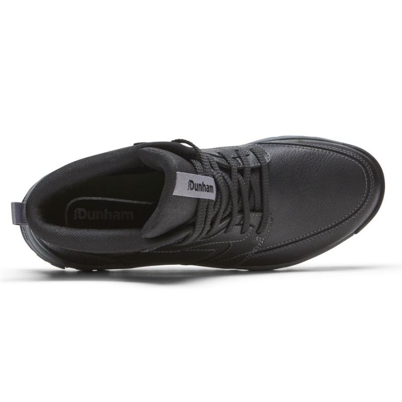 BOTA MÉDIA GLASTONBURY MASCULINA ROCKPORT - À PROVA D'ÁGUA - COURO PRETO/CAMURÇA
