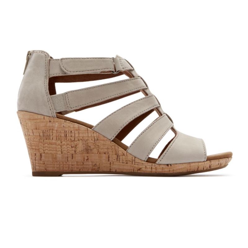 SANDÁLIA ROCKPORT BRIAH GLADIATOR - NOVA COR TAUPE NUBUCK