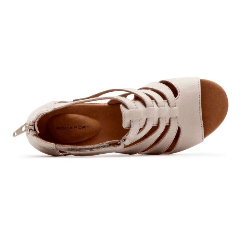 SANDÁLIA ROCKPORT BRIAH GLADIATOR - NOVA COR TAUPE NUBUCK
