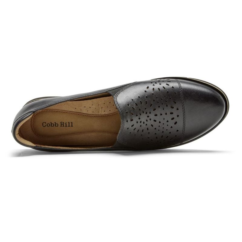 SANDÁLIA COBB HILL LACI TWIN-GORE SLIP-ON FEMININA ROCKPORT - COURO PRETO