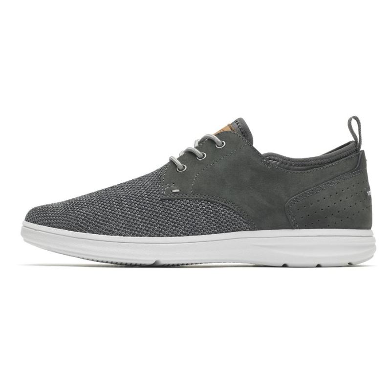 Oxford Masculina Rockport Zaden Biqueira Lisa - Nubuck Estanho/Tela