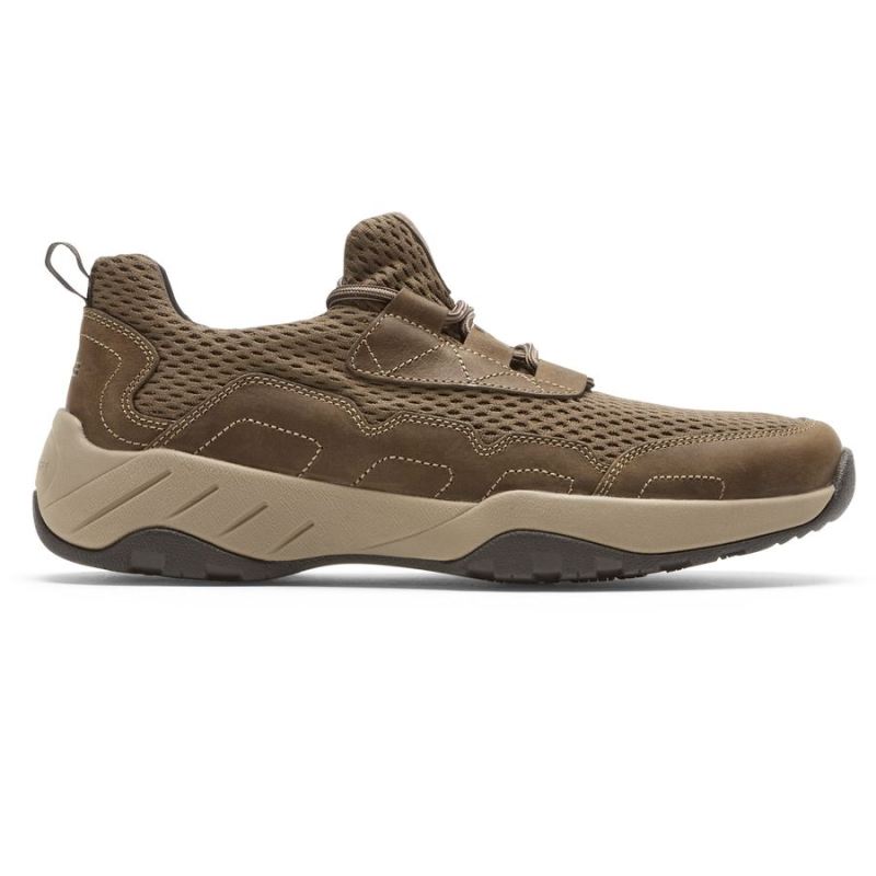TÊNIS ROCKPORT XCS SPRUCE PEAK MASCULINO - COURO BOSTON BEGE COM MALHA