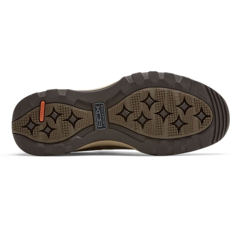 TÊNIS ROCKPORT XCS SPRUCE PEAK MASCULINO - COURO BOSTON BEGE COM MALHA