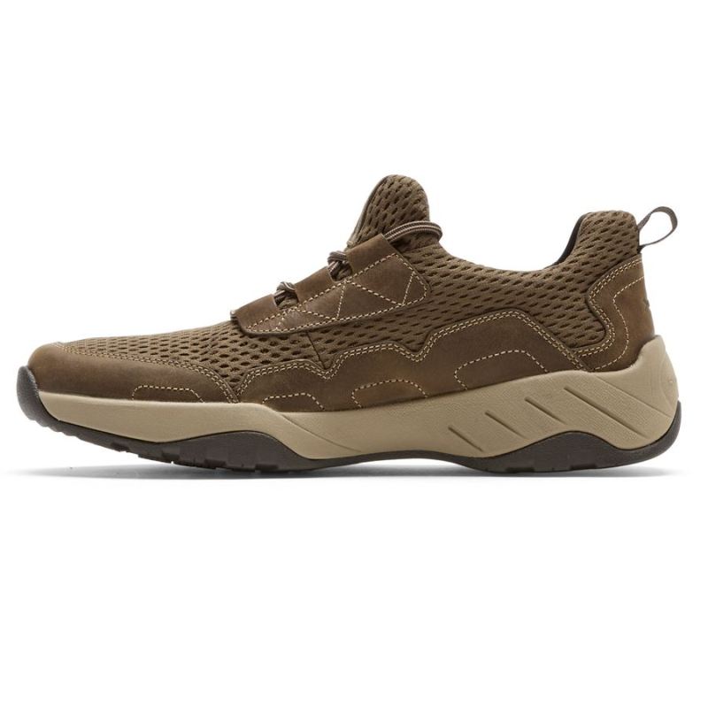 TÊNIS ROCKPORT XCS SPRUCE PEAK MASCULINO - COURO BOSTON BEGE COM MALHA