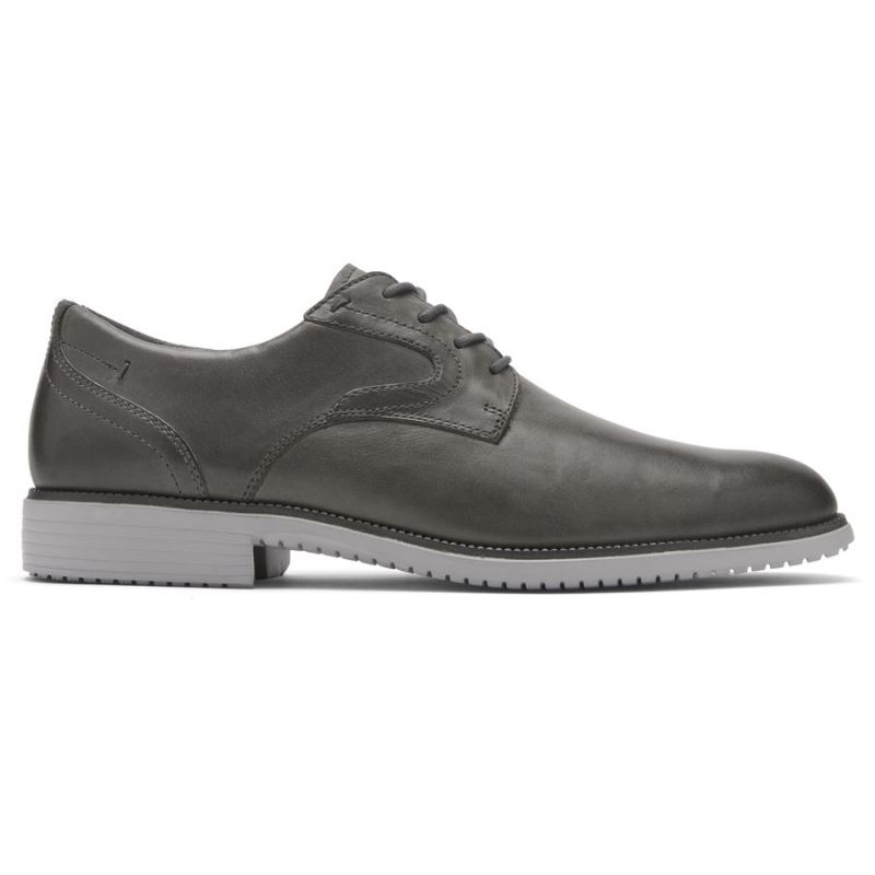 BOTA MASCULINA ROCKPORT TOTAL MOTION DRESSPORT BICO PLANO OXFORD - CINZA AÇO