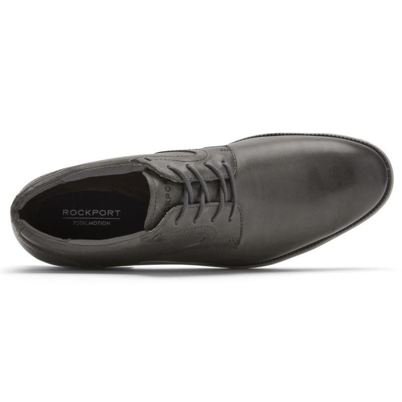 BOTA MASCULINA ROCKPORT TOTAL MOTION DRESSPORT BICO PLANO OXFORD - CINZA AÇO