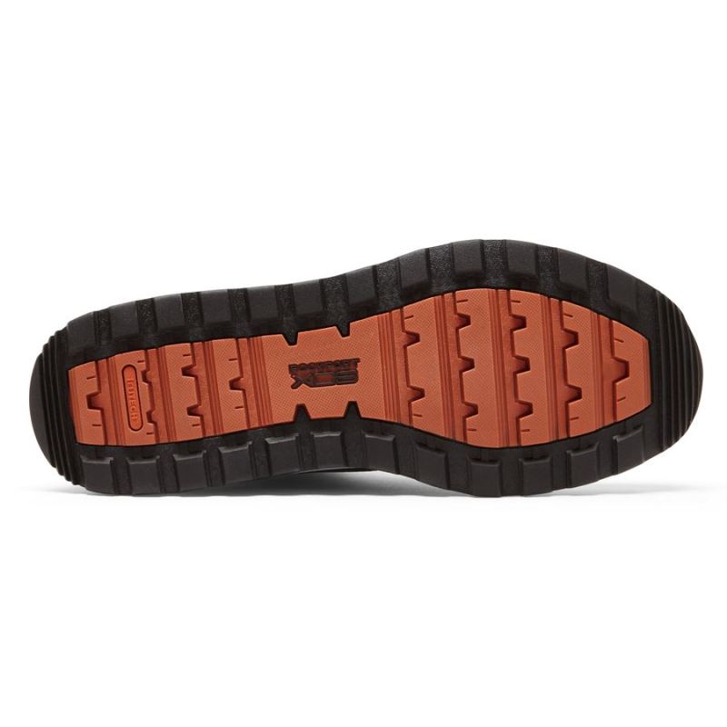 XCS MASCULINA ROCKPORTBOTA PATHWAY MID - IMPERMEÁVEL - COURO CINZA AÇO/CAMURÇA