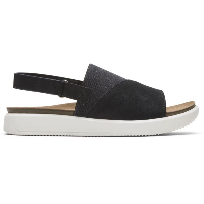 SANDÁLIA KYRA FEMININA ROCKPORT COM SLINGBACK - PRETA