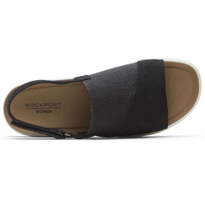 SANDÁLIA KYRA FEMININA ROCKPORT COM SLINGBACK - PRETA