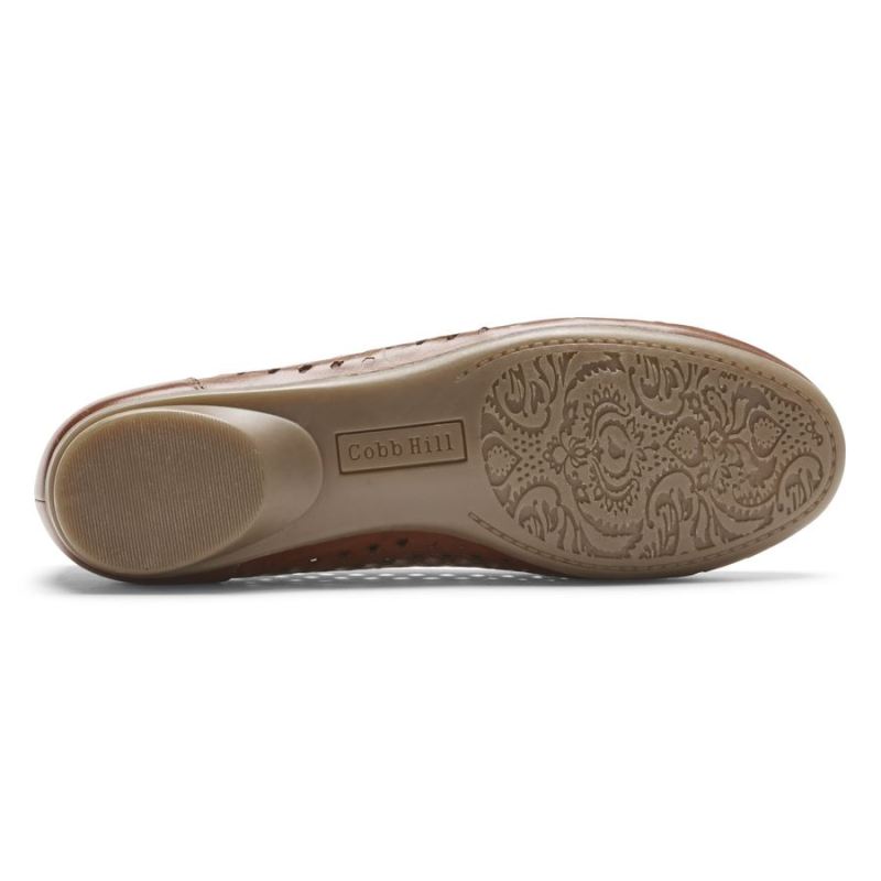 ROCKPORT COBB HILL MAIIKA WOVEN SLIP-ON - COURO BRANCO