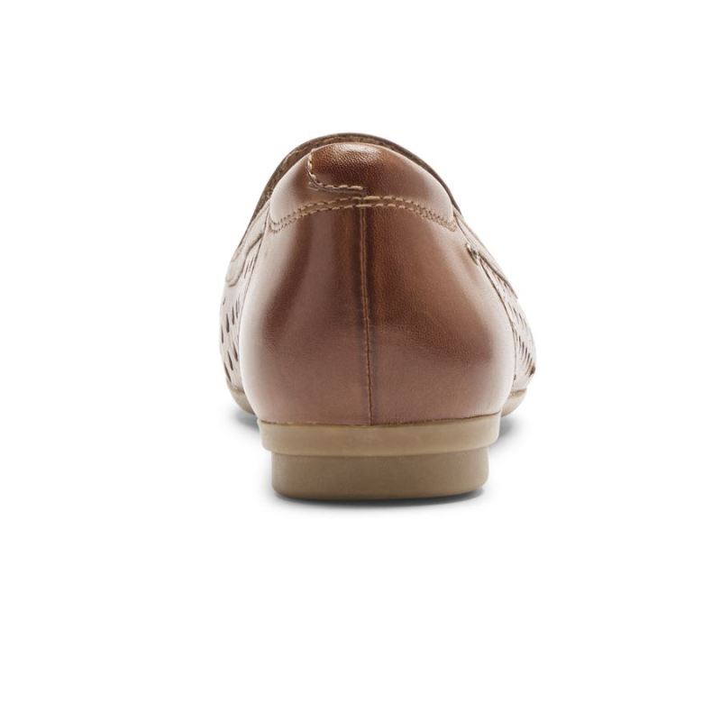 ROCKPORT COBB HILL MAIIKA WOVEN SLIP-ON - COURO BRANCO