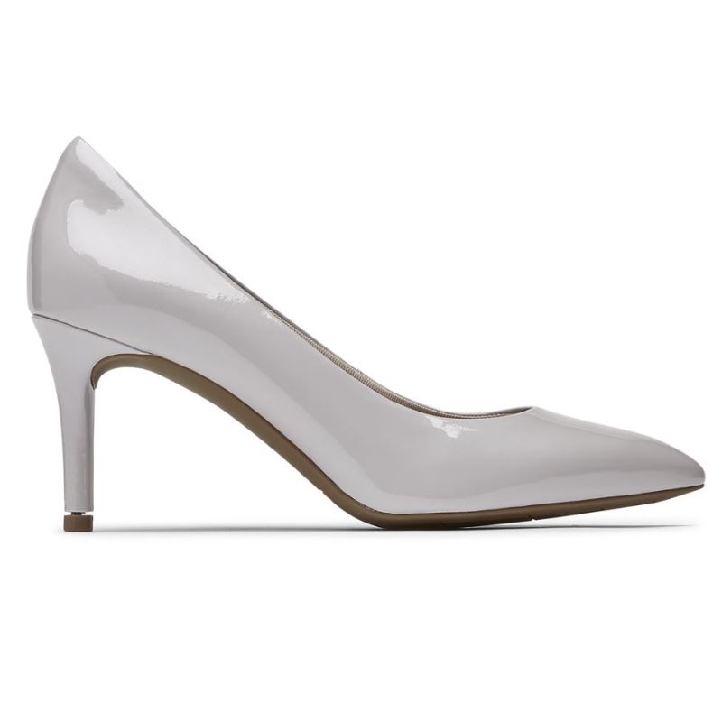 ROCKPORT TOTAL MOTION FEMININO 75MM SALTO BICO FINO - CINZA MESCLA VERMELHO