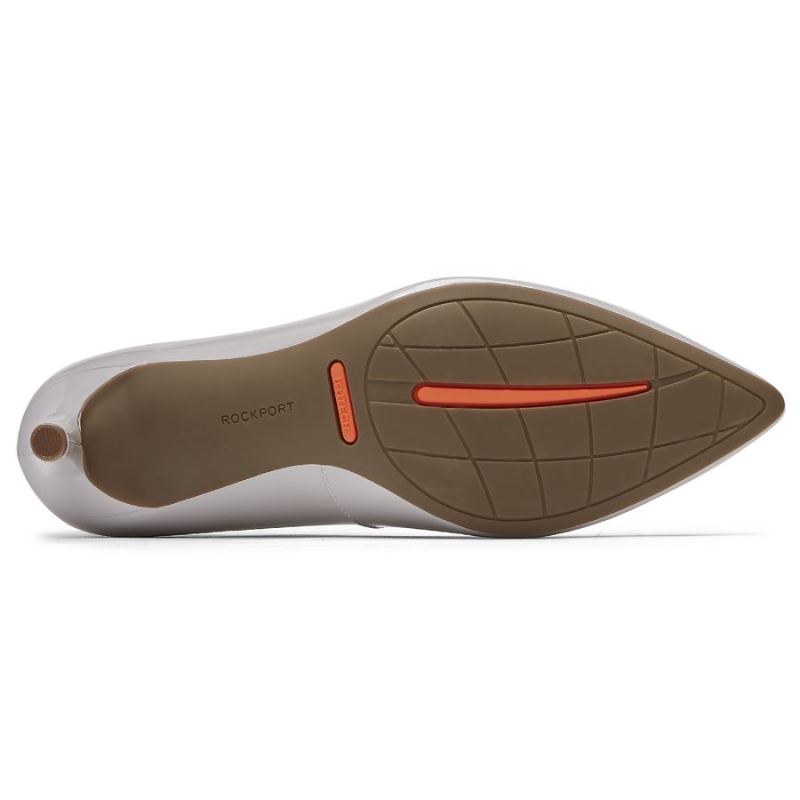 ROCKPORT TOTAL MOTION FEMININO 75MM SALTO BICO FINO - CINZA MESCLA VERMELHO