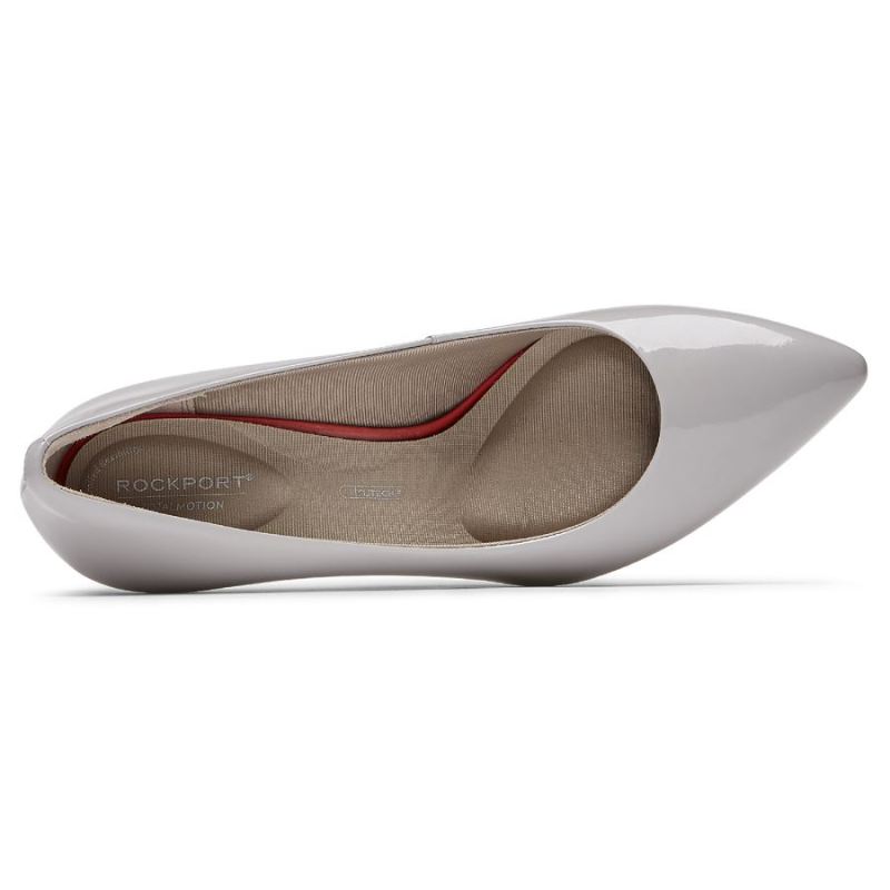 ROCKPORT TOTAL MOTION FEMININO 75MM SALTO BICO FINO - CINZA MESCLA VERMELHO