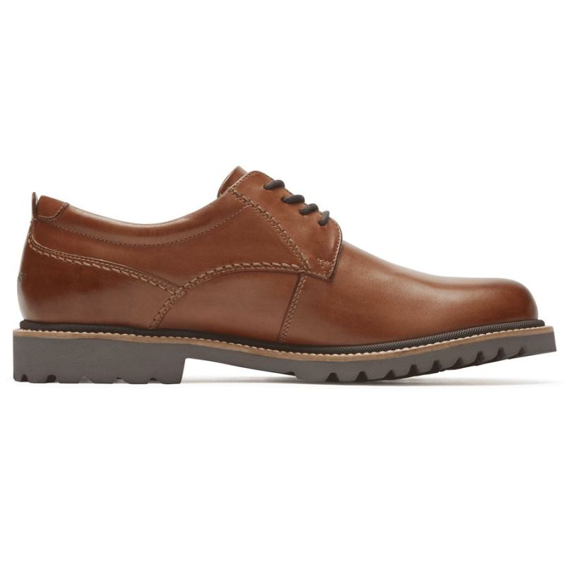 ROCKPORT MASCULINO MARSHALL OXFORD COM BICO DE PLANO - COURO CONHAQUE