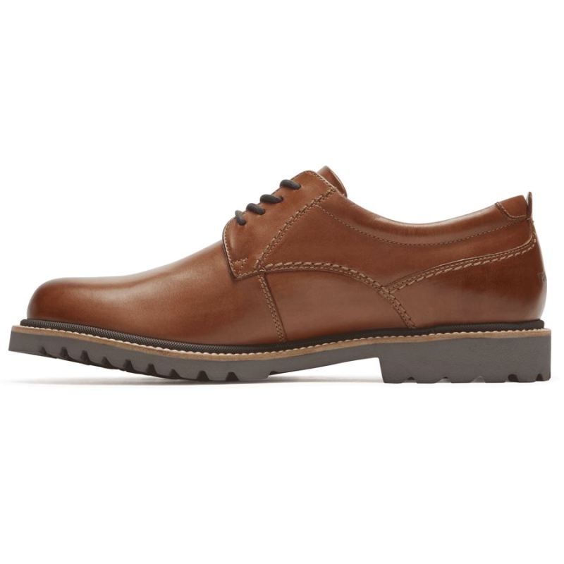 ROCKPORT MASCULINO MARSHALL OXFORD COM BICO DE PLANO - COURO CONHAQUE