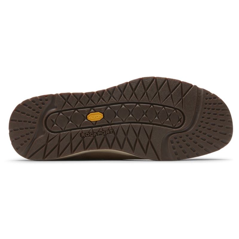 ROCKPORT EDGE HILL 2 MASCULINO COM BICO LISA - NUBUCK ROCHAS AREIA