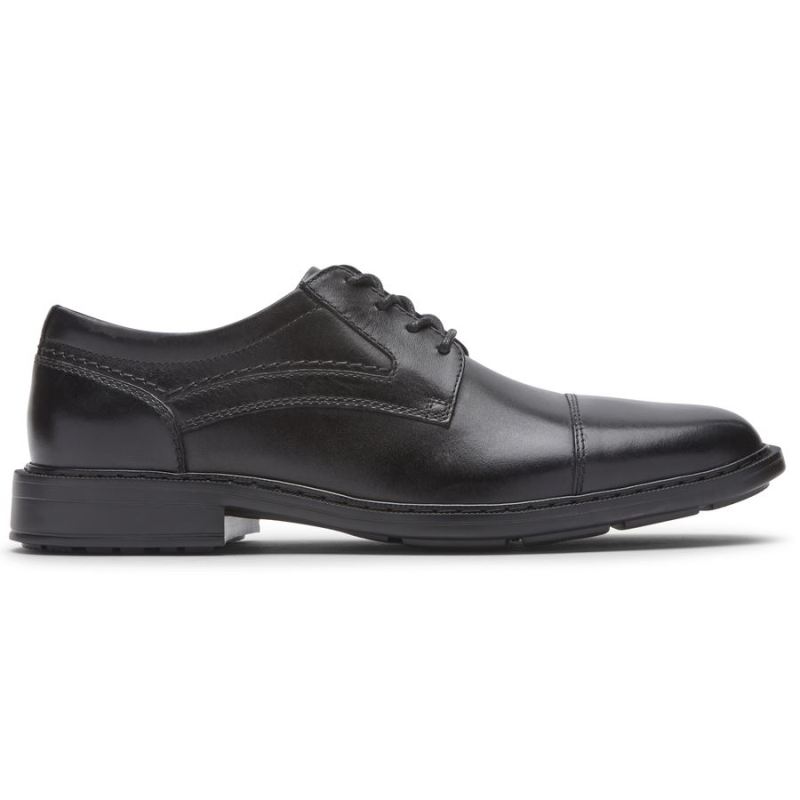 ROCKPORT MASCULINO TANNER OXFORD COM BICO PLANO - PRETO