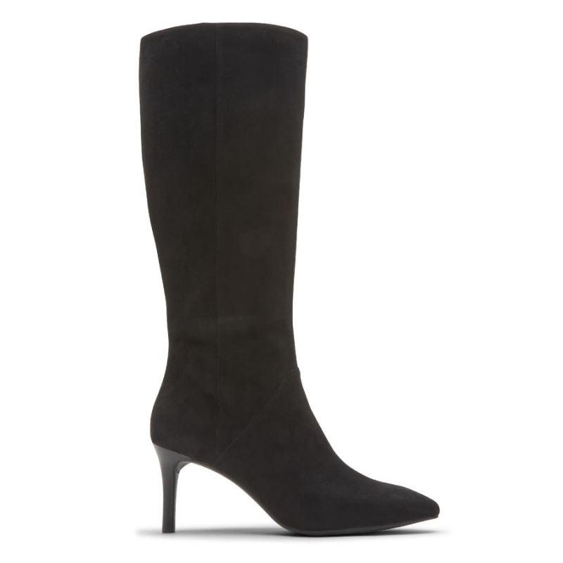 BOTA DE CANO ALTO ARIAHNNA FEMININA ROCKPORT - CAMURÇA SINTÉTICA PRETA