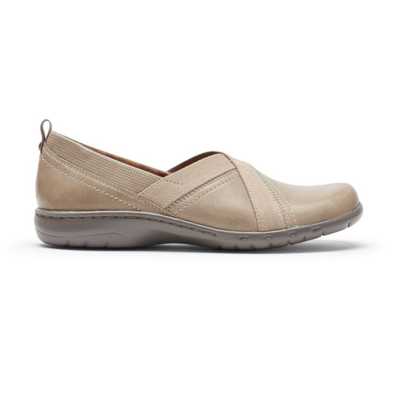 ROCKPORT COBB HILL PENFIELD SLIP-ON-STONE FEMININO