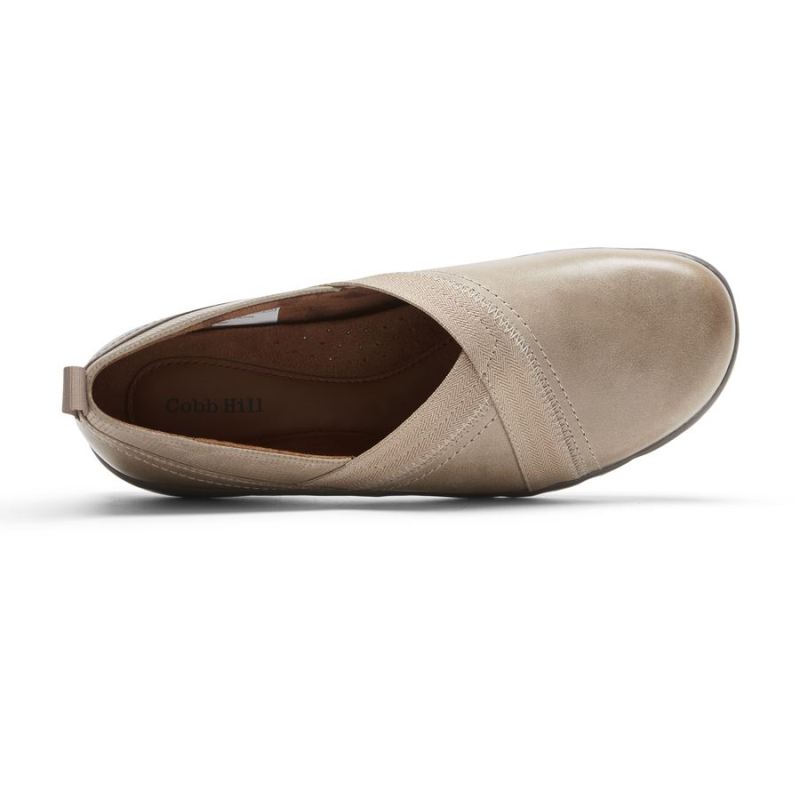 ROCKPORT COBB HILL PENFIELD SLIP-ON-STONE FEMININO