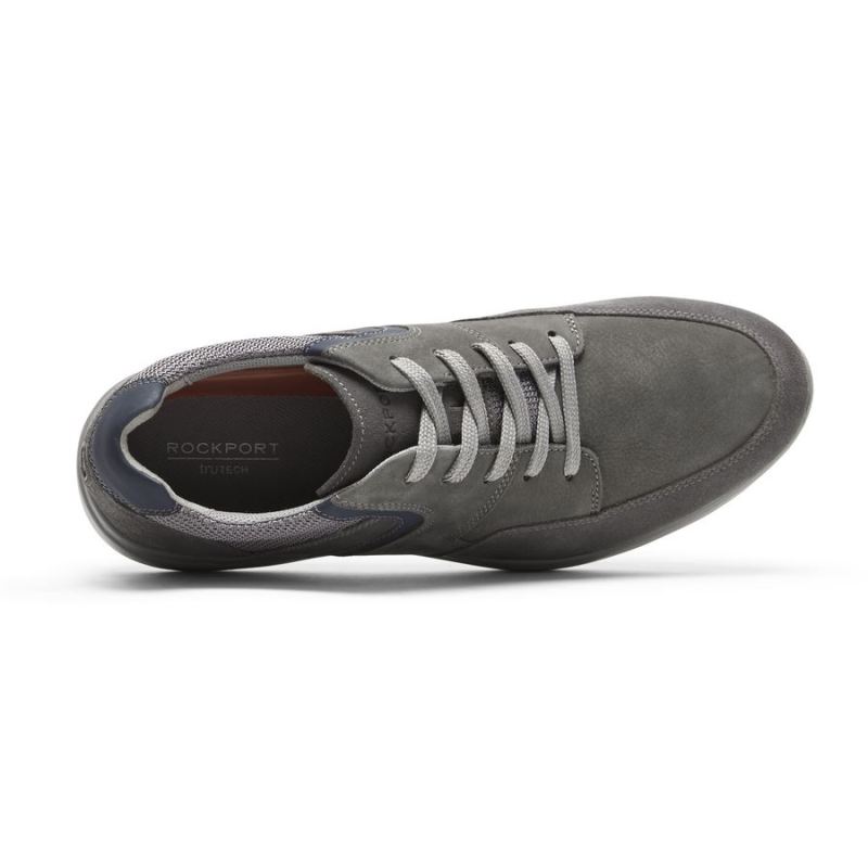 TÊNIS METRO PATH MASCULINO ROCKPORT - NUBUCK CINZA AÇO/CAMURÇA