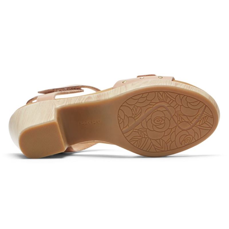 SANDÁLIA ROCKPORT FEMININA VIVIANNE COM TIRAS EM T - MACADAMIA