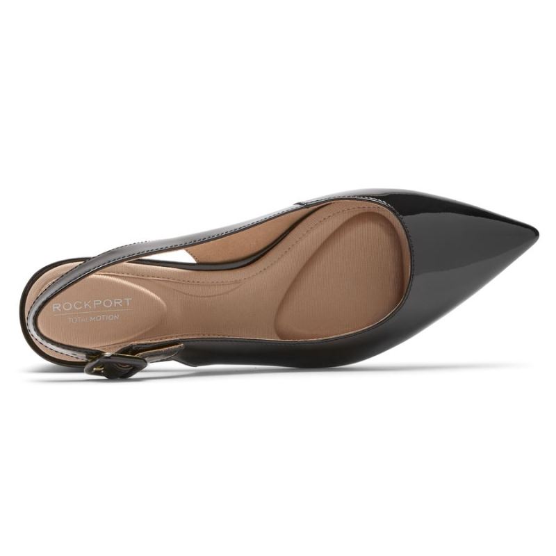 TOTAL MOTION NOELLE FEMININA ROCKPORTSALTO SLINGBACK - PRETO VERNIZ