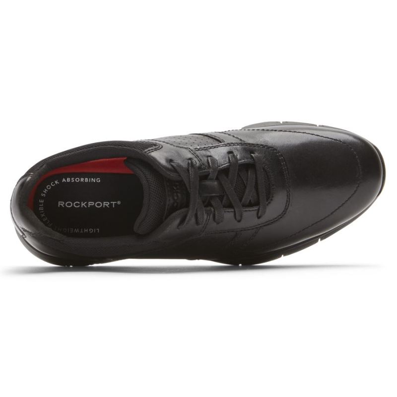 TÊNIS CASUAL PRIMETIME MASCULINO ROCKPORT - COURO PRETO LISO TRIPLO