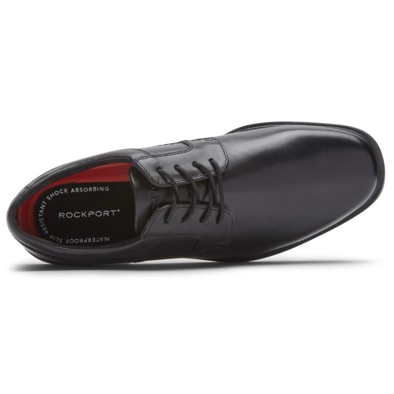 BOTA MASCULINA ROCKPORT TAYLOR BICO PLANO OXFORD - IMPERMEÁVEL - PRETO