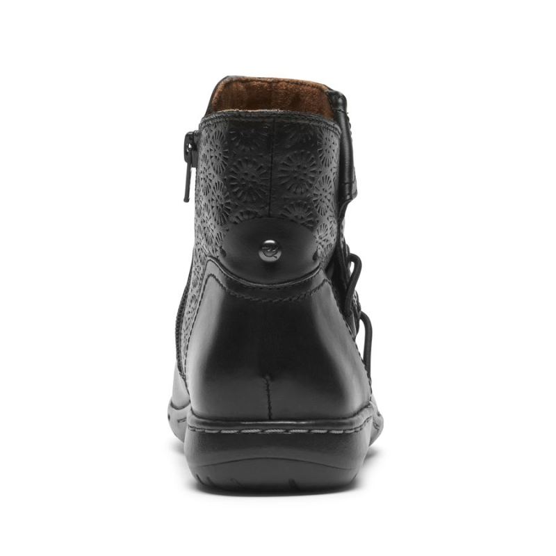 BOTA ROCKPORT FEMININA COBB HILL PENFIELD COM FRUSIÇÃO - PRETACOURO