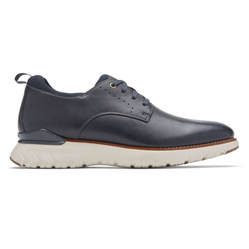 ROCKPORTBota Masculina Total Motion Sport com Biqueira Lisa Oxford - Nova Cor Social Azul