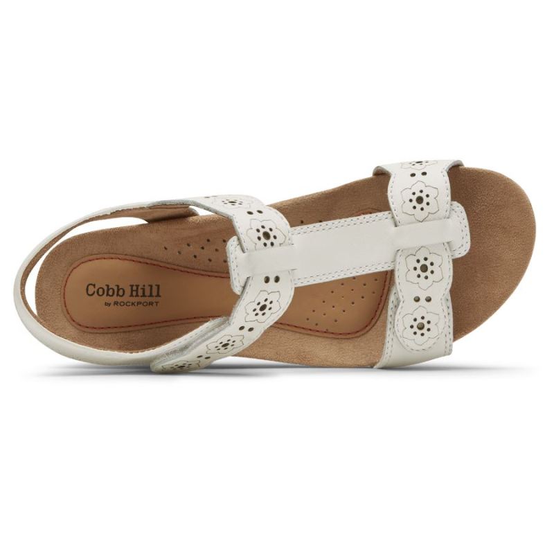 SANDÁLIA ROCKPORT COBB HILL HOLLYWOOD COM TIRAS EM T FEMININA - BRANCA