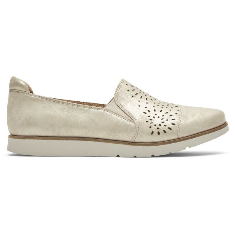 SLIP-ON ROCKPORT COBB HILL LACI TWIN-GORE FEMININO - COURO METALIZADO