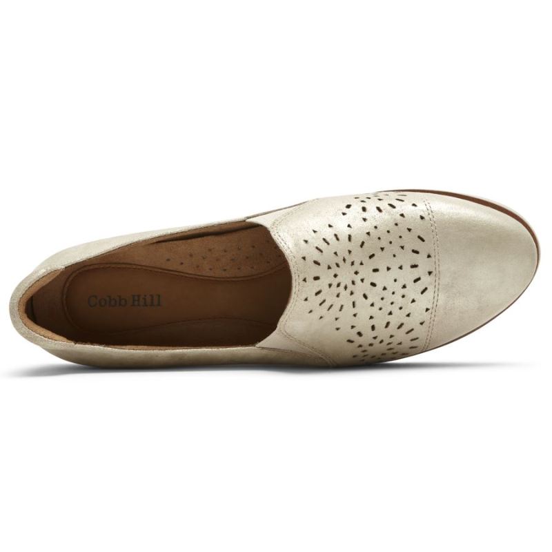 SLIP-ON ROCKPORT COBB HILL LACI TWIN-GORE FEMININO - COURO METALIZADO