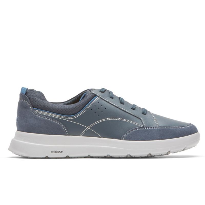 TÊNIS ROCKPORT MASCULINO TRUFLEX CAYDEN - NOVO AZUL SOCIAL CAMURÇA/COURO