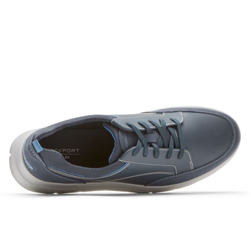 TÊNIS ROCKPORT MASCULINO TRUFLEX CAYDEN - NOVO AZUL SOCIAL CAMURÇA/COURO