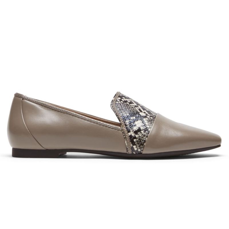MOCASSINO ROCKPORT TOTAL MOTION LAYLANI ACCENT FEMININO - DOVER TAUPE
