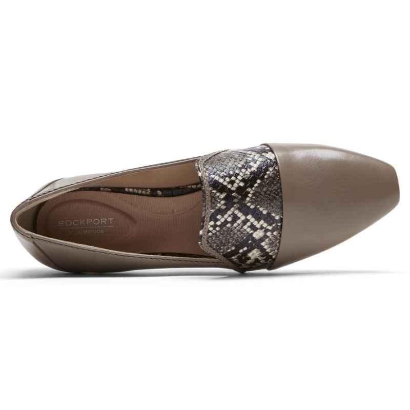 MOCASSINO ROCKPORT TOTAL MOTION LAYLANI ACCENT FEMININO - DOVER TAUPE