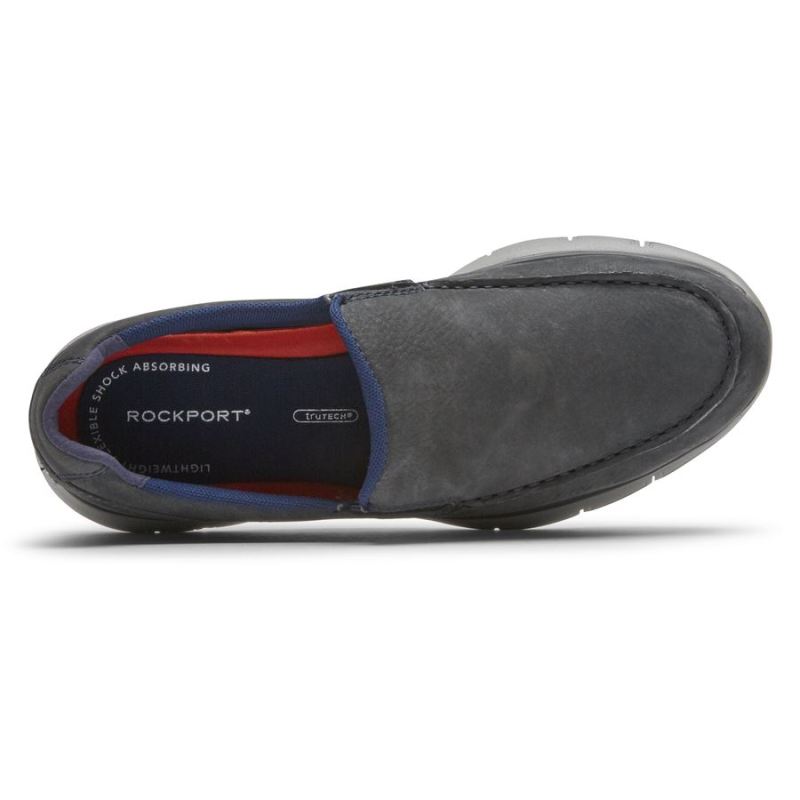 ROCKPORT MASCULINO PRIMETIME MOC SLIP-ON - AZUL AÇO N