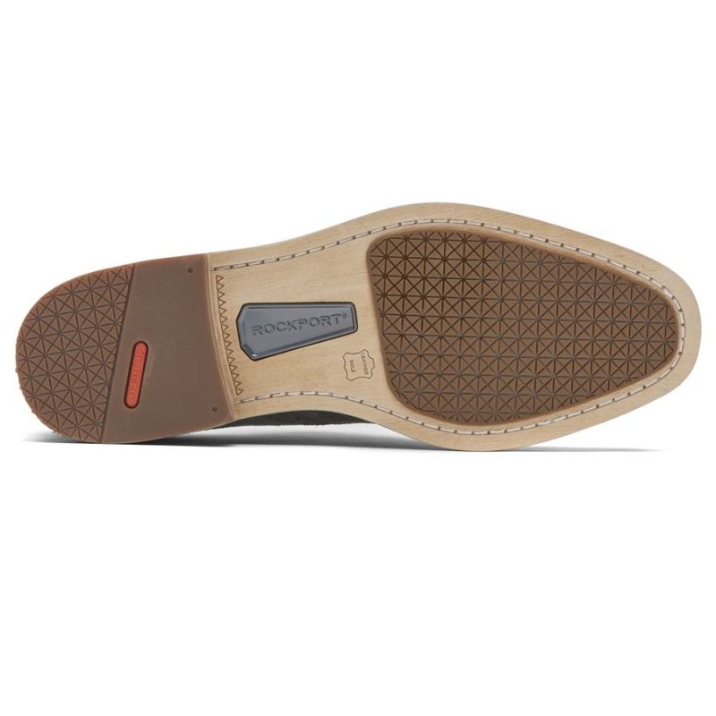 BOTA MASCULINA ROCKPORT TOTAL MOTION OFFICE WINGTIP - CAMURÇA CINZA