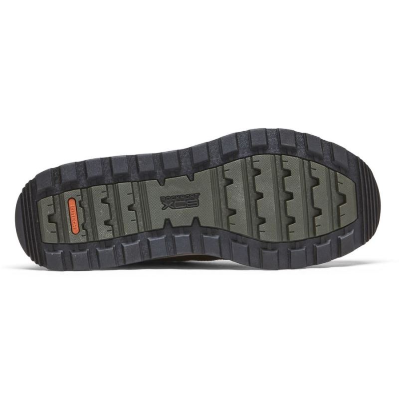 BOTA MASCULINA ROCKPORT XCS PATHWAY MID - IMPERMEÁVEL - COURO JAVA/CAMURÇA