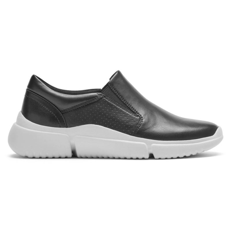 TÊNIS ROCKPORT R-EVOLUTION LAVÁVEL E SLIP-ON FEMININO - PRETO LAVÁVEL COM BRANCOSOLE