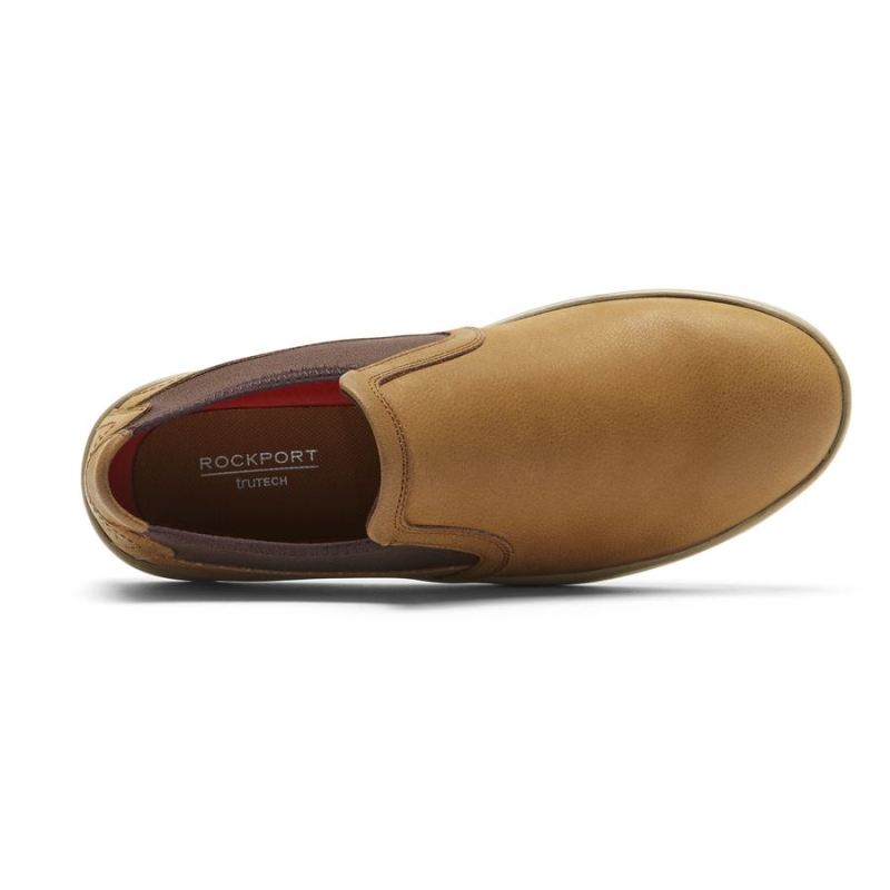MOCASSINS CALDWELL TWIN GORE MASCULINOS ROCKPORT - COURO DESERTO