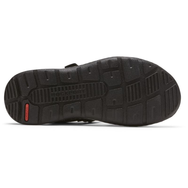 ROCKPORTSandália Masculina Darwin com Tiras Curtas - Couro Preto 2